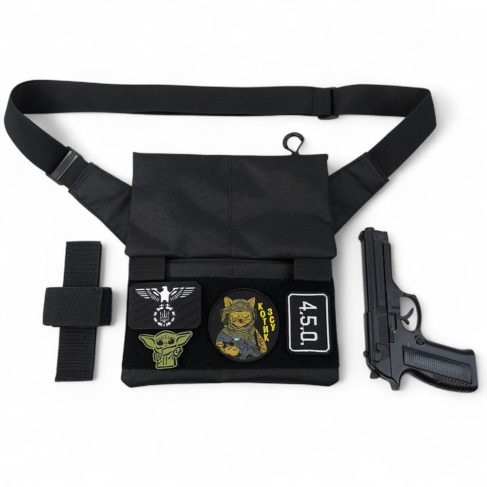 Мужская стеганая сумка через плечо, Мужская тактическая сумка барсетка через плечо OK-88 Львов - изображение 16