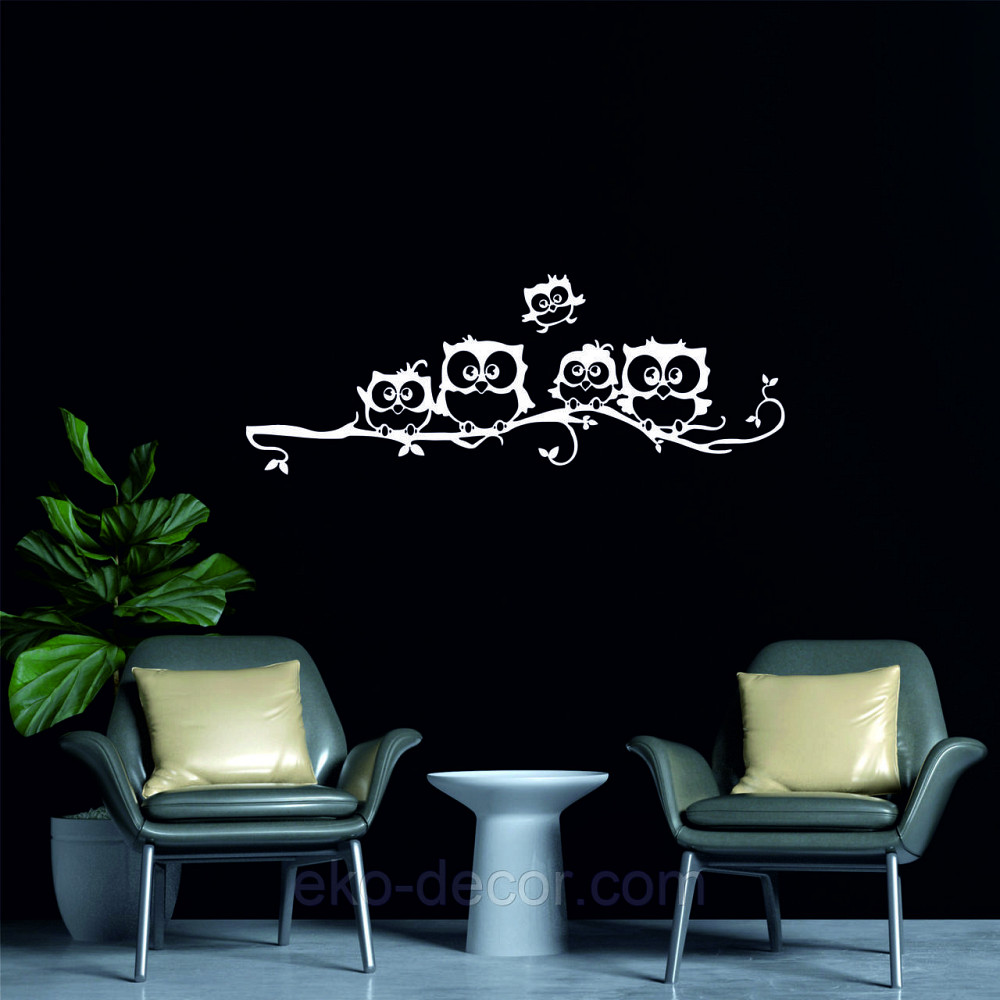 Декоративное настенное Панно «Совушки», Декор на стену 110*28 см, Белый Киев - изображение 6