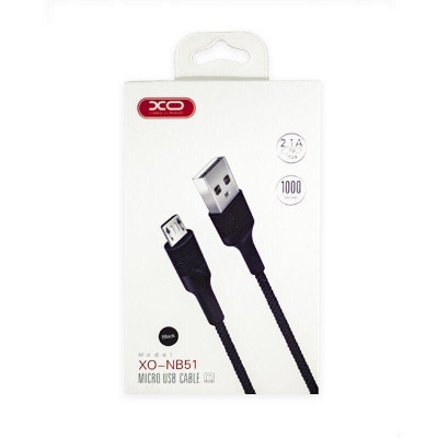Дата кабель USB 2.0 AM to Micro 5P 1.0m 2.1A black XO (NB51-M-1-BK) Винница - изображение 4