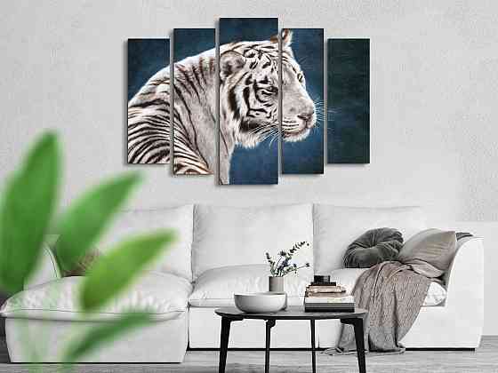 Модульна картина Тигр Art-244_5 ( 80х118см ) Київ
