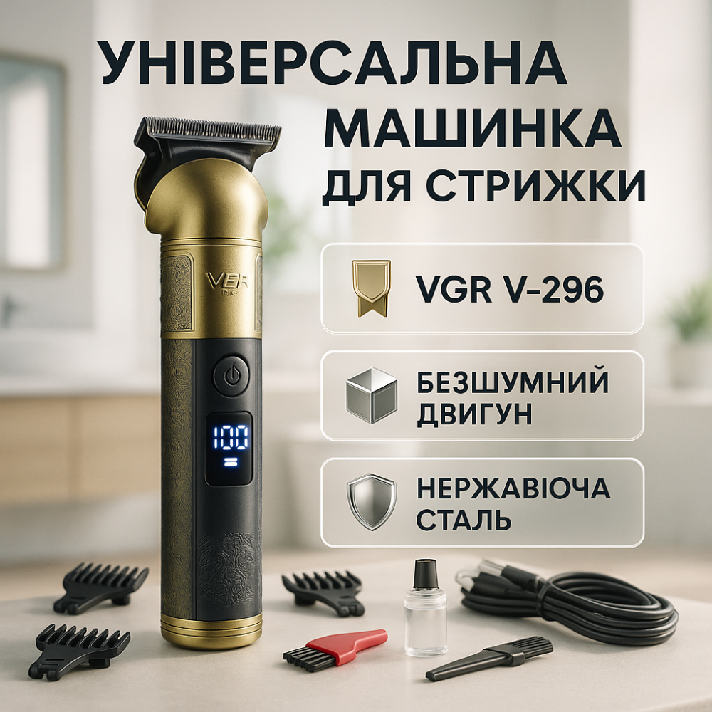 Профессиональная машинка для стрижки волос и бороды VGR, Электромашинка для волос MP-87 Львов - изображение 15