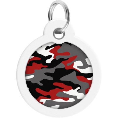 Адресник для тварин WAUDOG Smart ID з QR паспортом "Камо сірий", круг 30 мм (230-0215) Вінниця - фото 2