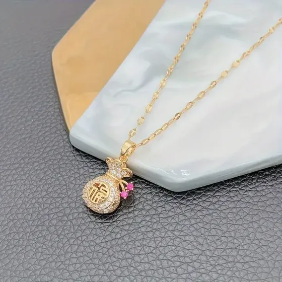 Кулон-подвеска в виде денежного мешочка – золотистый талисман удачи и богатства Киев