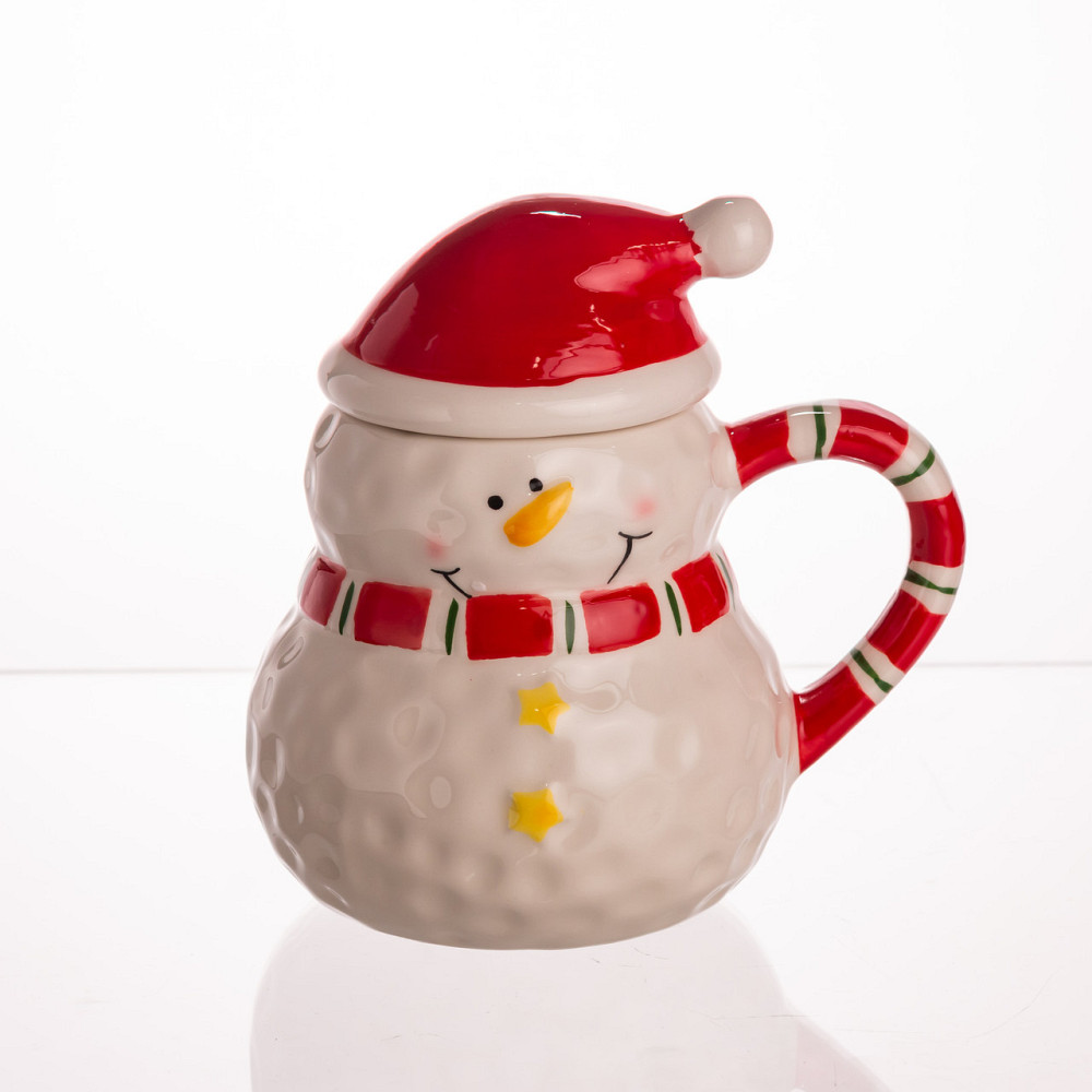 Чашка з кришкою "Снеговик" для чаю та кави 400 мл Київ - фото 3