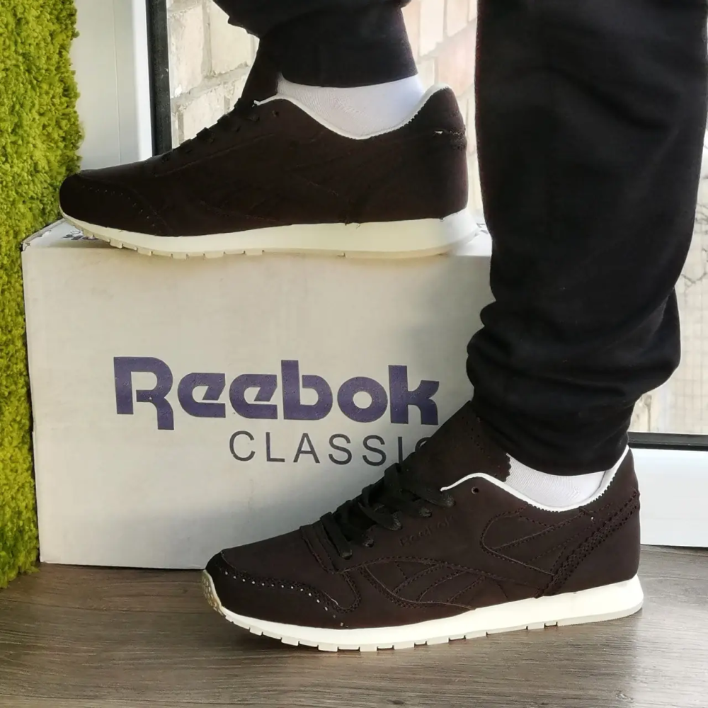 Чоловічі Кросівки Reebok Classic Коричневі Рибок Нубук (розміри: 41,42,43,44,45) Дніпро - фото 1