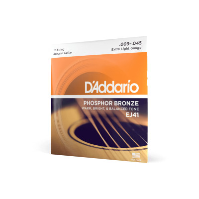 Струны для гитары D'Addario Phosphor Bronze 12-String Extra Light (09-45) (EJ41) Винница - изображение 2