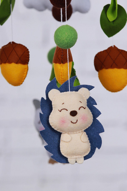 Дитячий мобіль на ліжечко для немовлят WooolyWool «Лісовий сон» Київ - фото 3