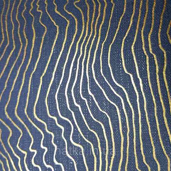 Обои виниловые на флизелине Marburg 31835 New modern полосы волнами абстракция на темно синем фоне Киев