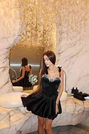 Жіноча елегантна святкова мініплаття тканина атлас 44 Одеса