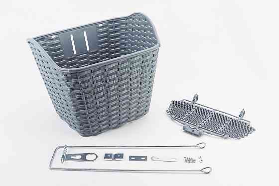 Кошик багажний передній 26" з кришкою, пластмасовий, сірий TH-059 Київ