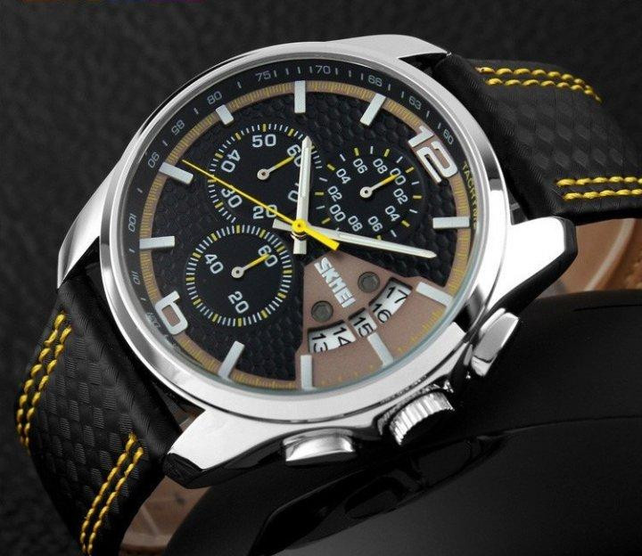Чоловічий годинник Skmei 9106 Spider Жовтий Вінниця - фото 2
