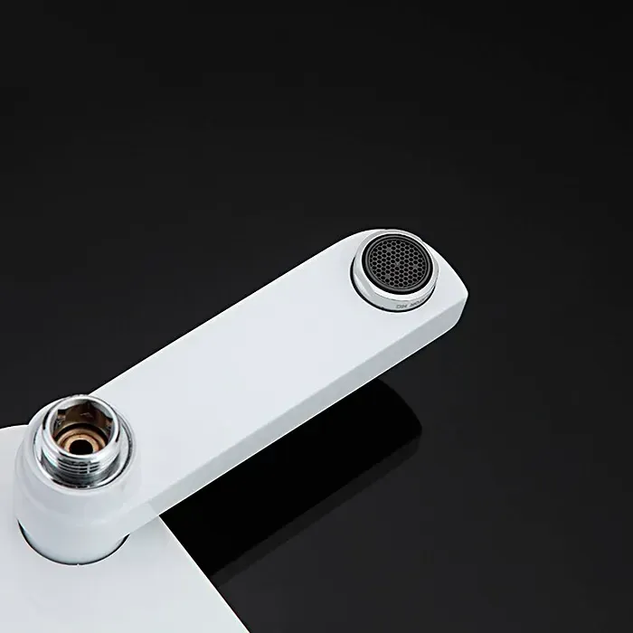 Змішувач для ванни з душовим гарнітуром GAPPO G48 G3248 білий/хром Київ - фото 6