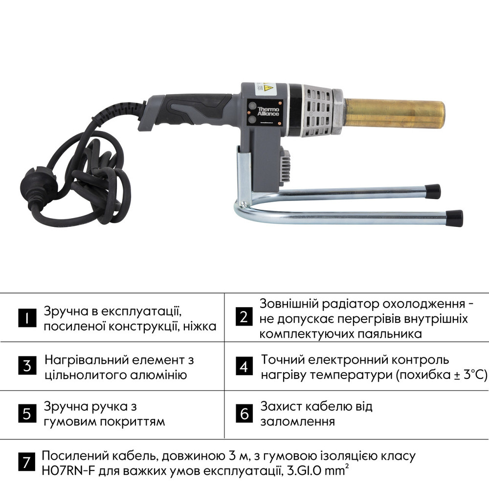 Паяльник для пластиковых труб Thermo Alliance STD-102 Ø20-32 (автоматический 700W) Киев - изображение 20