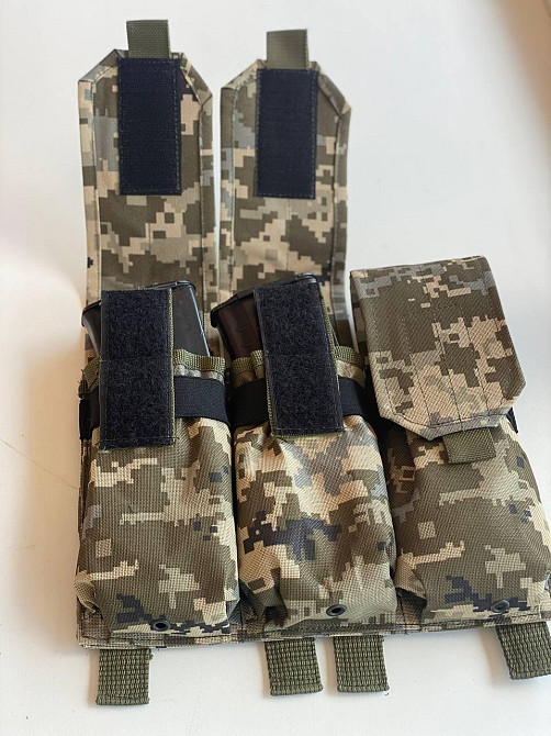 Подсумки для Магазинов АК Тройной на 3 Магазина Закрытые Пиксель Одесса - изображение 5