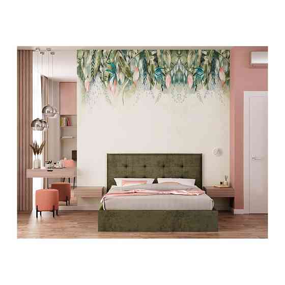 Ліжко MonicaDesign Evita Olive VIP з додатковою металевою цільнозварною рамою 140x200 оливковий Київ