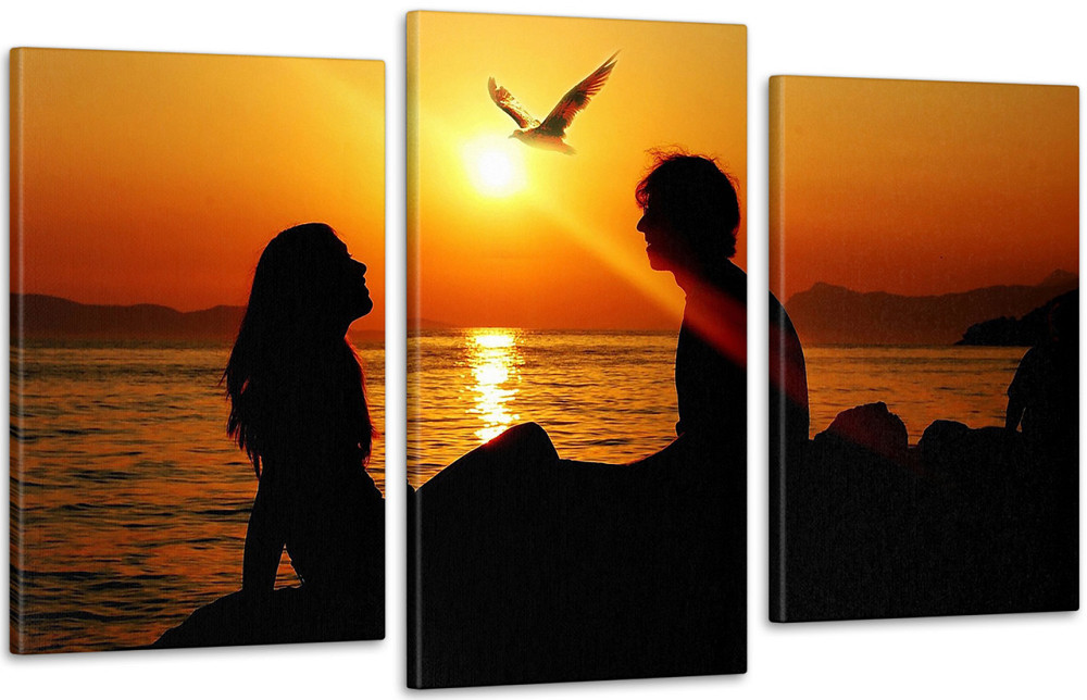 Модульная картина Закат Пара Art-175_3 70x130 см Киев - изображение 1