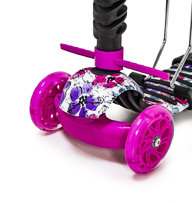 Самокат Scooter 5 в 1 с рисунком "Маки" с защитными бортиками Одесса - изображение 3