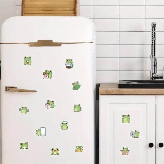 Набор стикеров с лягушками – 50 милых наклеек для декора, блокнотов, телефона и подарков Киев