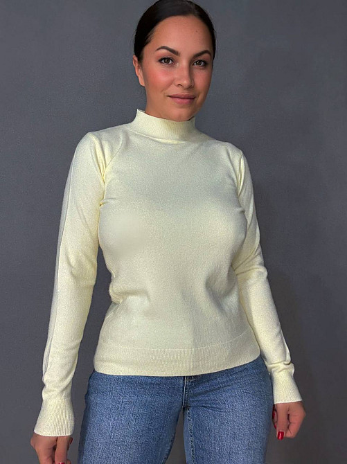 Светр жіночий A-N 106 водолазка гольф з коміром стійкою базовий, жовтий, one size Київ - фото 11