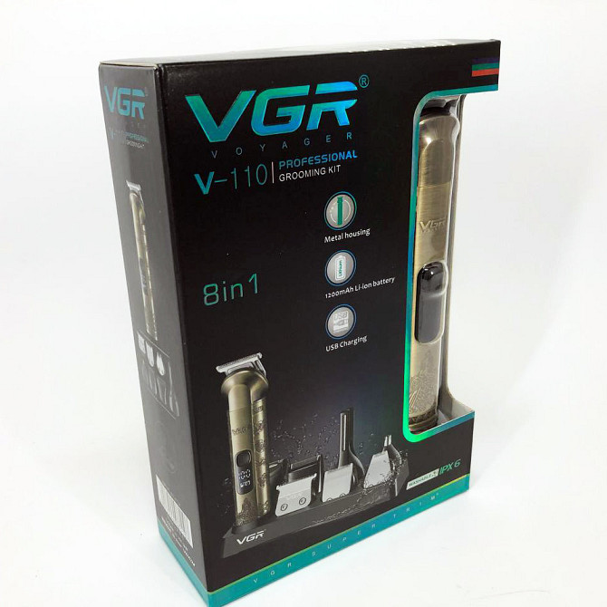 Бездротова електробритва VGR V-110, Тример для вусів, професійна, Професійна машинка для CS-377 стрижки голови Київ - фото 10