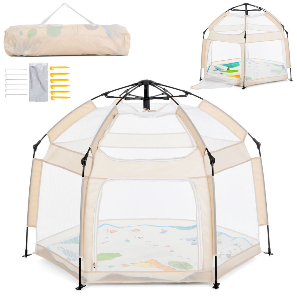 Детский манеж MR 1512 Ivory Beige 146×127×110 см Винница - изображение 3