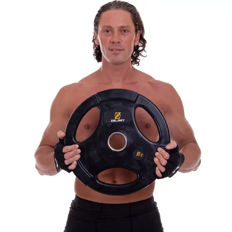 Диск прогумований 15 кг на гриф 50 мм Zelart TA-5160-15 Київ - фото 4