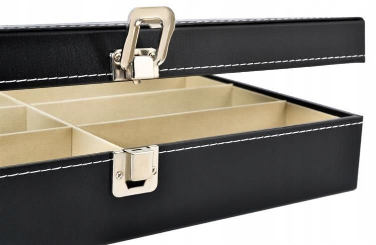 Шкатулка - органайзер для зберігання окулярів 8 відділень Soulima (8512) Black Нововолинськ - фото 5