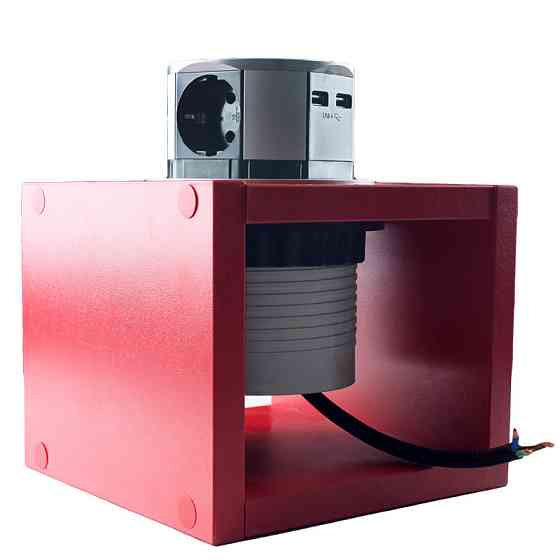 Мебельная розетка горизонтальная 3х16А, 2хUSB 2.4А, серебристый металлик Днепр