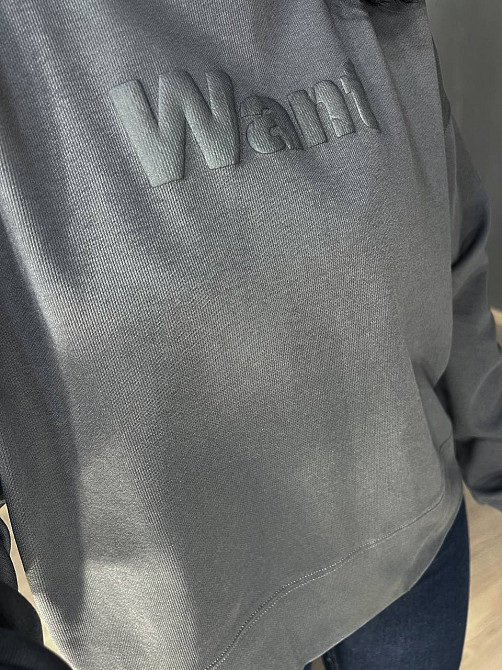 Свитшот женский U S 293 широкий оверсайз трикотаж надпись WANT, графит, one size Киев - изображение 8