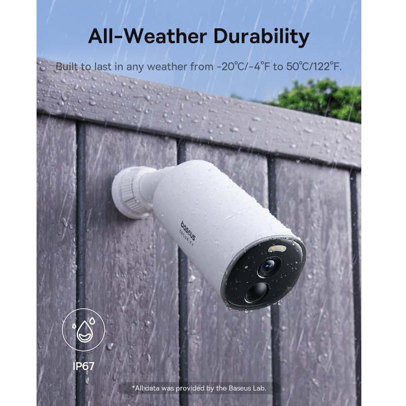IP-камера відеоспостереження Baseus Security B1 Outdoor Camera 2K White Київ - фото 7