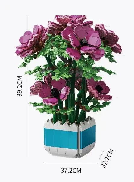 Конструктор Icons Рожевий Анемон, 1067 деталей сумісний із lego-лего Київ - фото 2