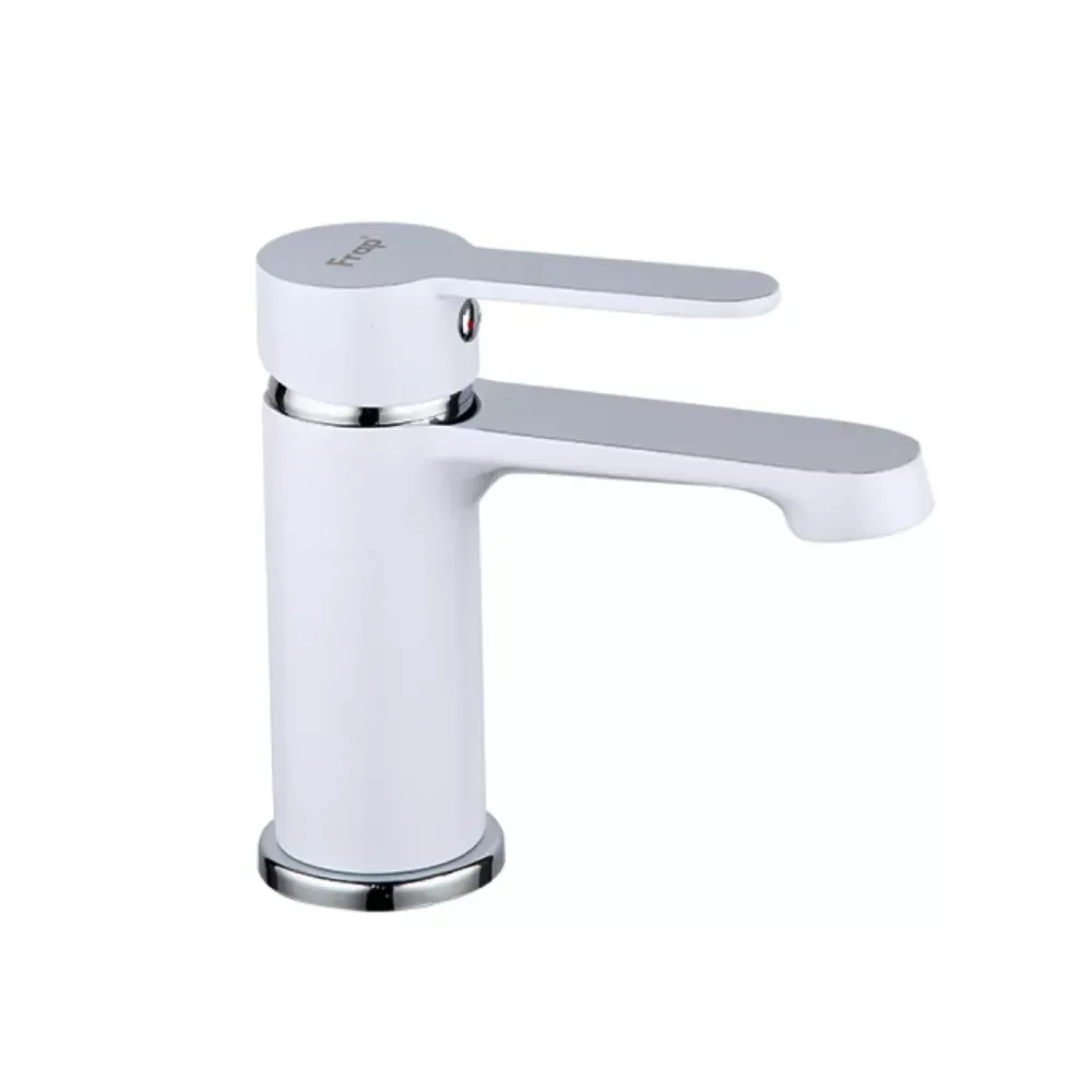 Змішувач для умивальника Frap F1041 білий/хром Київ - фото 1