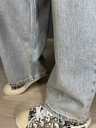 Джинсы женские I8 52406 широкие Baggy бананы с поясом веревкой голубые, голубой, 25, 25, 70 см, 99 с Одесса - изображение 5