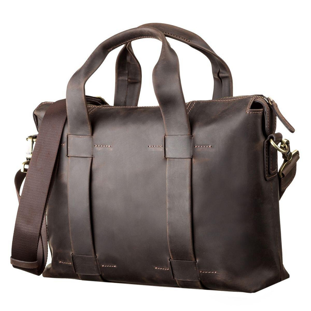 Сумка мужская SHVIGEL 11105 кожаная Коричневая Киев - изображение 5