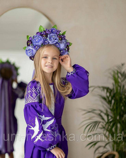 Сукня вишиванка фіолетова Ластівки3 Кривий Ріг - фото 3