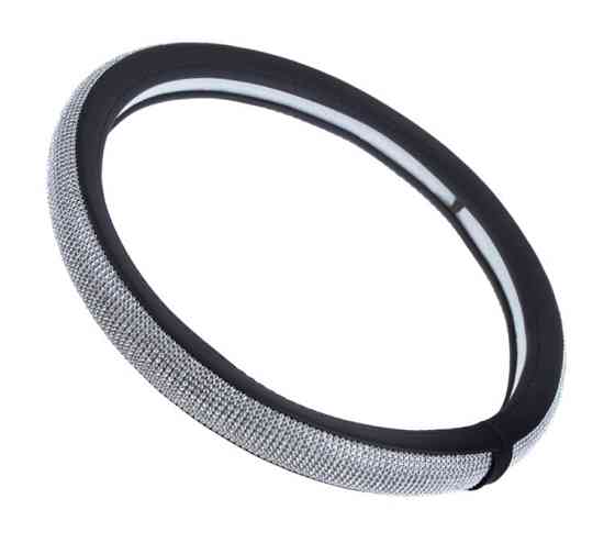 Чохол на кермо VLOD-BRLT85 BK M чорна/БО/стрази Винница