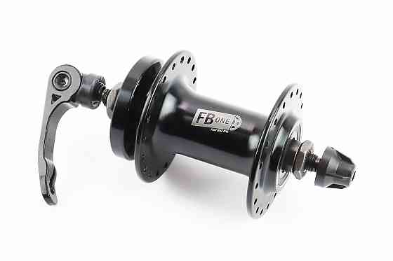 Втулка передня MTB алюмінієва 14Gx36H, Disk-brake, 2 пром-підшипники 6200 2RS, кріпл. ексцентрик, чорна FB-A208 Київ