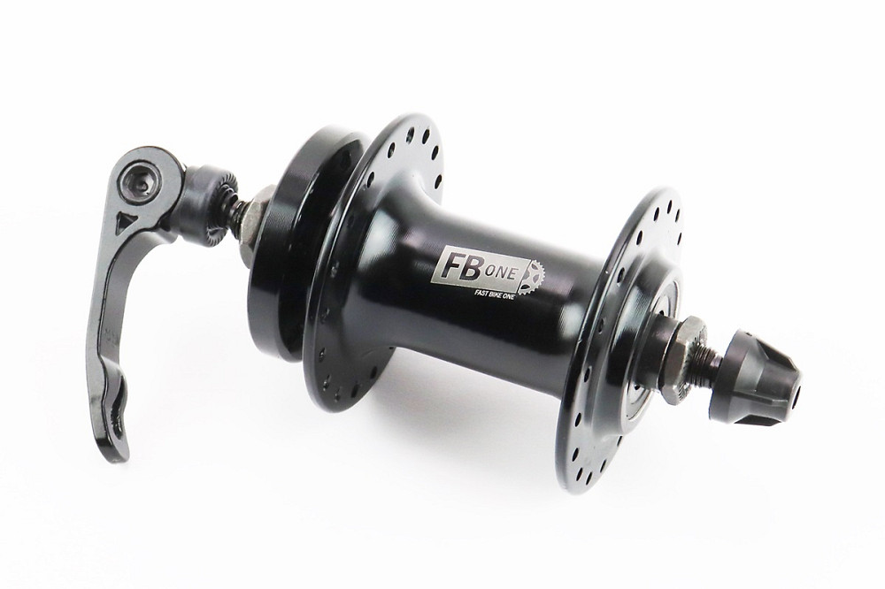 Втулка передня MTB алюмінієва 14Gx36H, Disk-brake, 2 пром-підшипники 6200 2RS, кріпл. ексцентрик, чорна FB-A208 Київ - фото 1