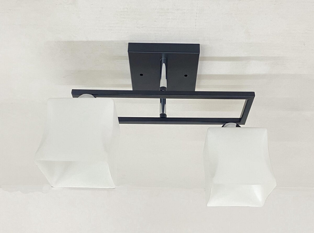 VALESO Стельова Люстра на 2 плафони VALESO 6957B/2 (Чорний+Хром) Киев - изображение 1