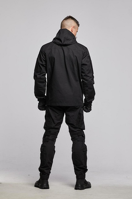 Военные мужские черные брюки усиленные с наколенниками, полевые брюки рип стоп весна лето осень для зсу Львов - изображение 2