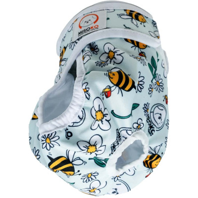 Подгузники для животных MISOKO&CO многоразовые для собак-сук, с пчелами, XXL 1 шт. светло-голубые (HAINMSK63946) Винница - изображение 3