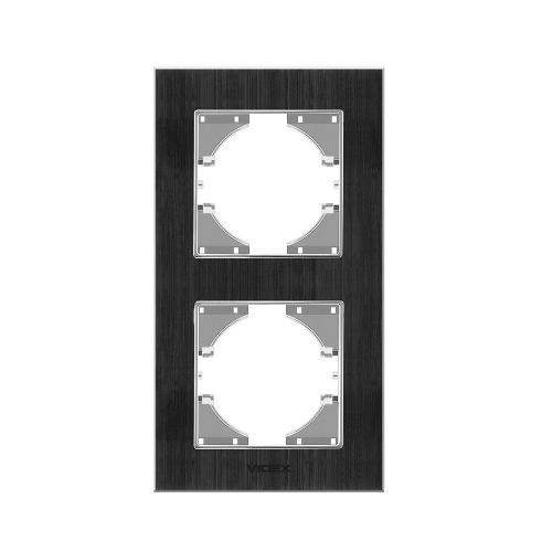 BINERA чорний алюміній Рамка вертикальна 2-а Videx Житомир - изображение 1