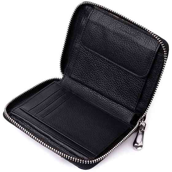 Відмінний жіночий гаманець з натуральної шкіри ST Leather 22449 Чорний Київ