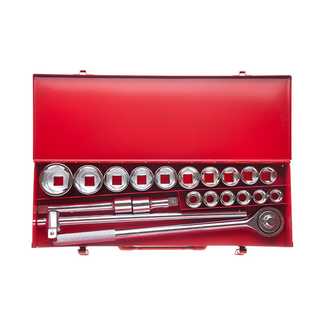 Набір інструментів INTERTOOL ET-6024 3/4 ", 20од (гол.19-50мм) металевий кейс - Надміцний набір Львів - фото 7