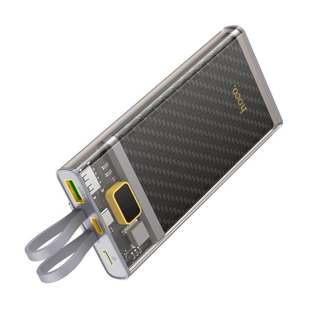 Зовнішній акумулятор HOCO J104 Discovery edition 22.5W fully compatible power bank with cable(10000mAh) Gray Київ - фото 3