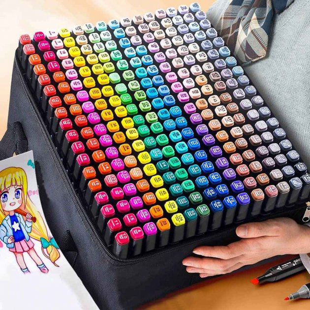 Маркеры для художественных работ двухсторонние Touch 168 шт, Маркеры для детей, Набор RQ-238 скетч маркеров Киев - изображение 2