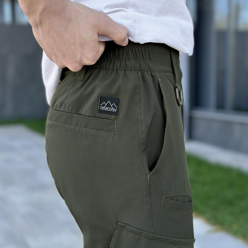 Штани карго чоловічі весняні з кишенями хакі Pobedov Tactical Soft Київ - фото 5