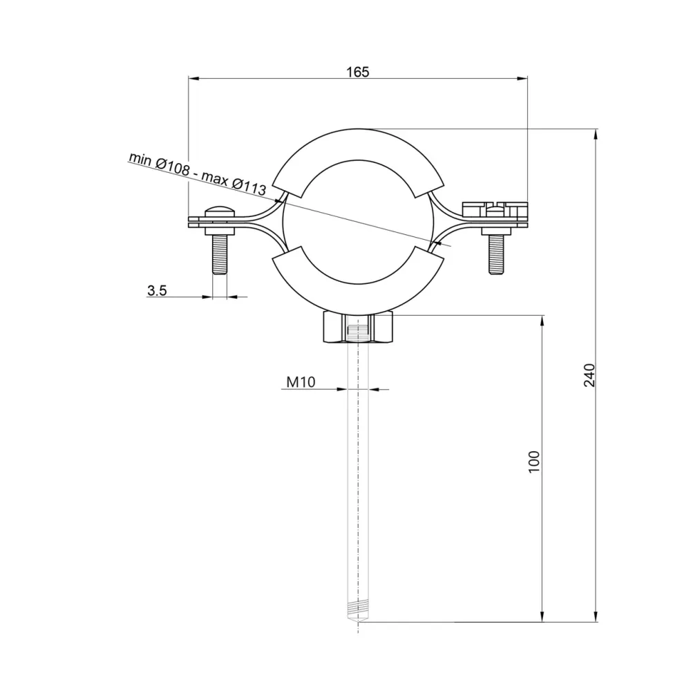 Хомут Thermo Alliance Forte 4" (D108-113 мм) SF100100 Київ - фото 2