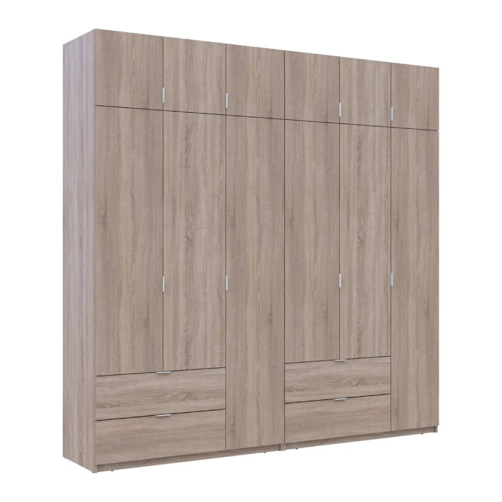 Шкаф для одежды Doros Лукас Дуб сонома 3+3 ДСП 240х50х240 DRS-011703 (42005107) Львов - изображение 6