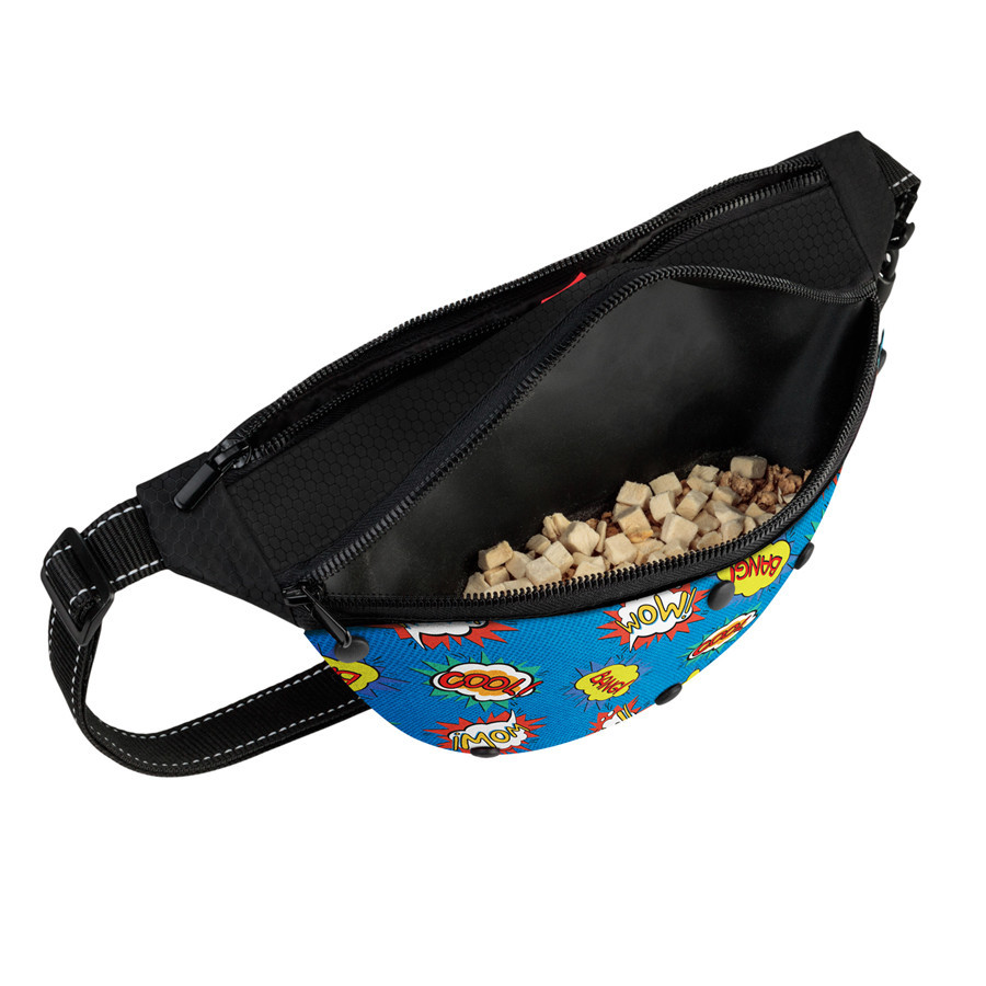 Поясна сумка-бананка WAUDOG Textile для корму та аксессуарів, малюнок "ВАУ", розмір 33*17*10 см Вінниця - фото 3